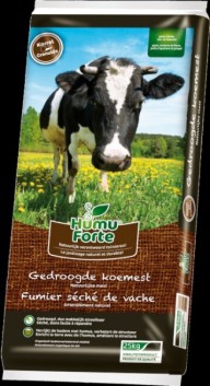gedroogde koemest, Bio tuin en gazon mest